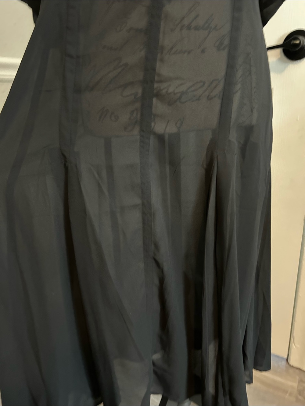 NWT Sold Out Anthropologie Modern Sheer Midi Dress with Puff Sleeves Size 12 - Picture 14 of 16
